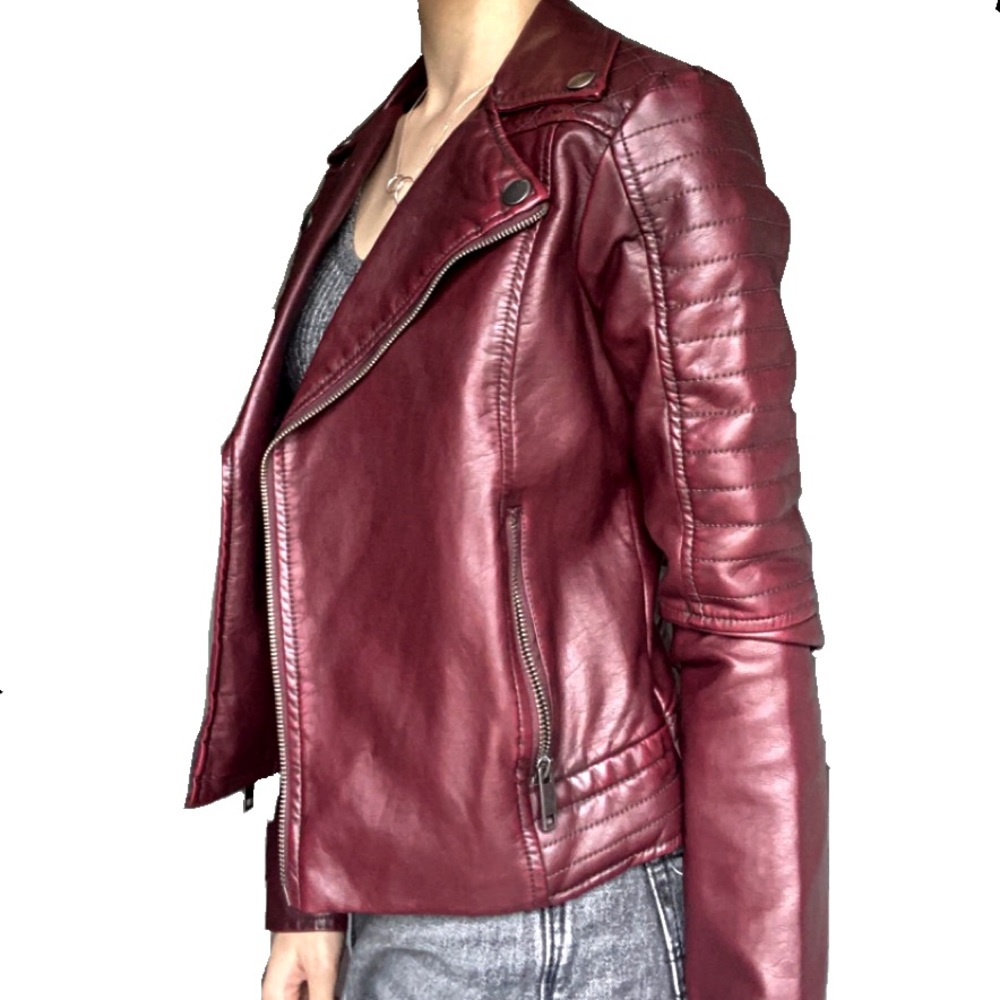 Vintage Red Women's Cape Juby Faux Leather Jacket